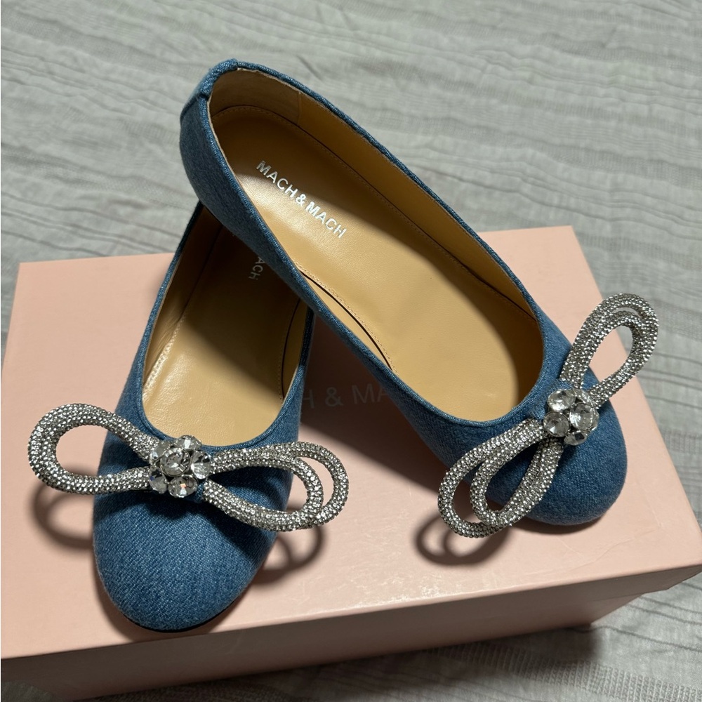 *SOLD MACH & MACH Denim Flats